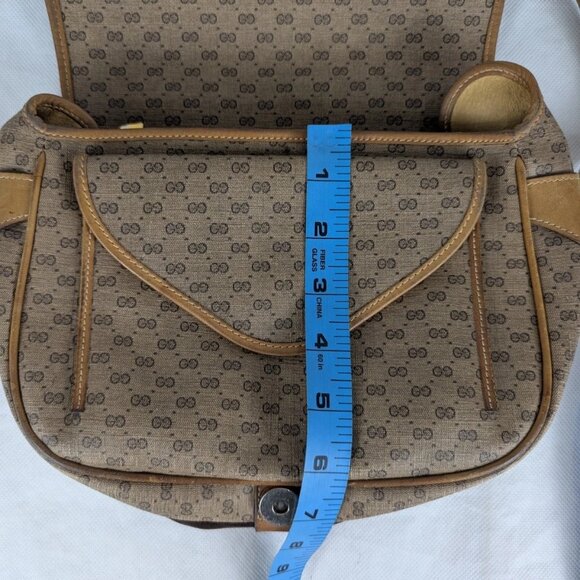 Authentic Vintage GUCCI GG Guccissima Crossbody Messenger Bag Made in Italy - Picture 13 of 15